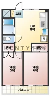 ハイツ高千穂【4階】の間取り