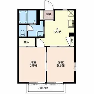 サンマリナ石津【2階】の間取り