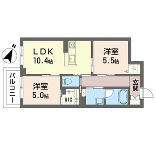 トロワベルテュ【2階】の間取り