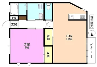 コーポ中川【2階】の間取り