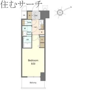 S-RESIDENCE四日市市堀木amante【14階】の間取り