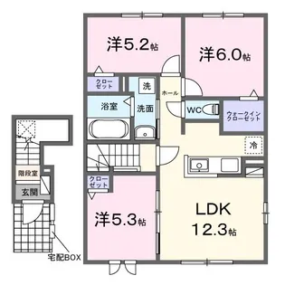リノ メリアI【2階】の間取り