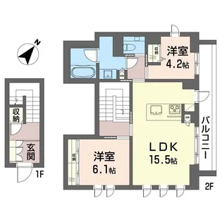 ウィステリア田園調布【2階】の間取り