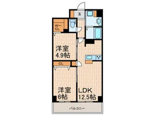 グランリベレ明石【4階】の間取り