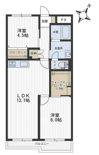 ハイツ竹丘【5階】の間取り