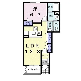 プリムロ-ズ 壱番館【1階】の間取り