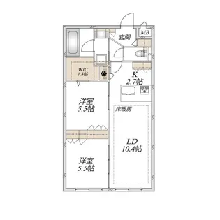 シャルマンSKJ【1階】の間取り