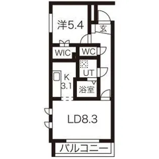ヴィガラス川成島【5階】の間取り