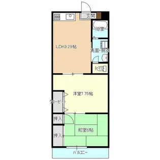 ジュネス市川【2階】の間取り