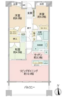 ライオンズ田無ウエストプレイス【4階】の間取り
