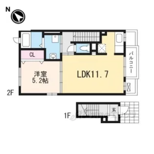 ロジュマンミユキ2【2階】の間取り