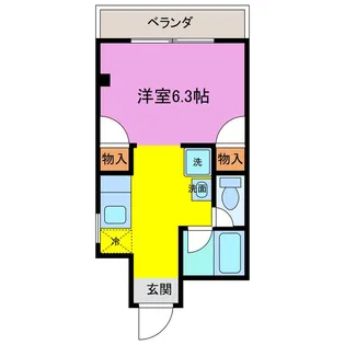 グリーンハイツ五福【1階】の間取り
