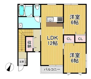コンフォートA【2階】の間取り