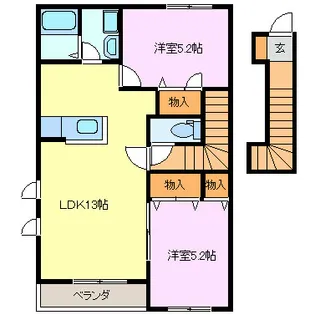 メルヴェイユー【2階】の間取り