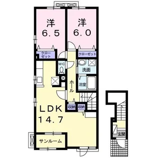 メゾン・ド・グロワール【2階】の間取り