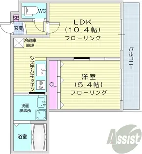 RJASABU【2階】の間取り