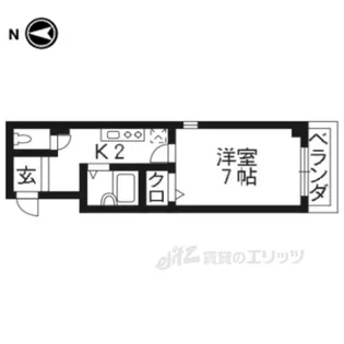 CASA衣笠【3階】の間取り