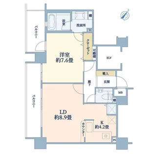 朝日サテライト二番町【3階】の間取り