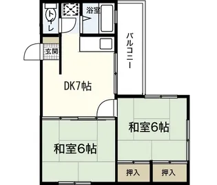 パルコパールI【2階】の間取り