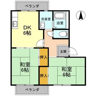 エトワール安朱【2階】の間取り