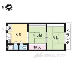 コーポ田山【1階】の間取り