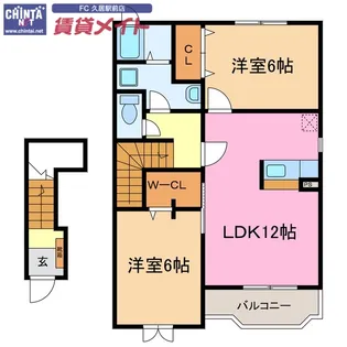 オークランド【2階】の間取り