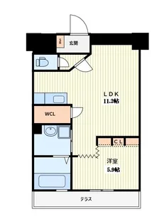 東川口弥生マンションDinks【5階】の間取り