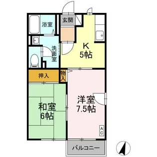 サンパティーク【2階】の間取り
