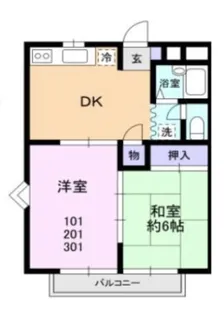 ロイヤル松戸【1階】の間取り