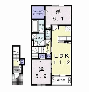 フランかかみ野III【2階】の間取り