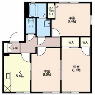 タウンズ碧 D【1階】の間取り