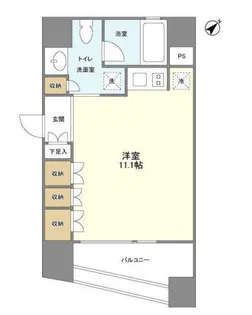 プラティーク新宿WEST【9階】の間取り