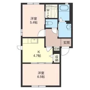 アネーロB【1階】の間取り