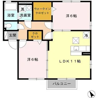 シャイン・プレイスA【1階】の間取り