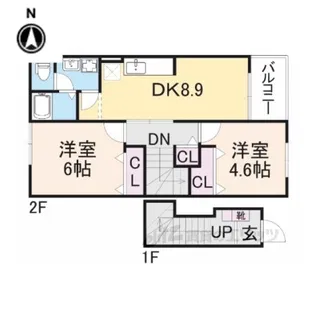 ドゥメゾンA【2階】の間取り