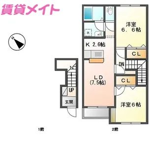 メゾンド・フィナンシェ【2階】の間取り