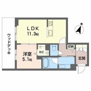 南浜田レジデンス【1階】の間取り
