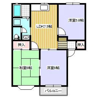 グラングスト青山B【2階】の間取り