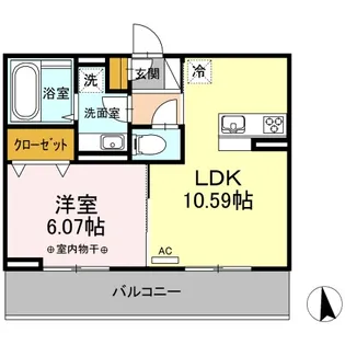 山梨県甲府市上石田1【アパート】の間取り