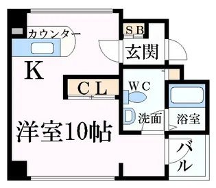 レガシービル【8階】の間取り