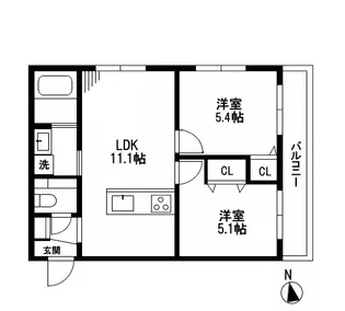 ミア流山【3階】の間取り