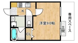 ラ・ローザII【1階】の間取り