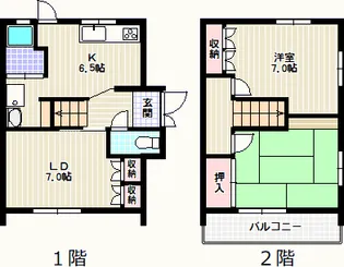愛知県名古屋市天白区大根町【一戸建】の間取り