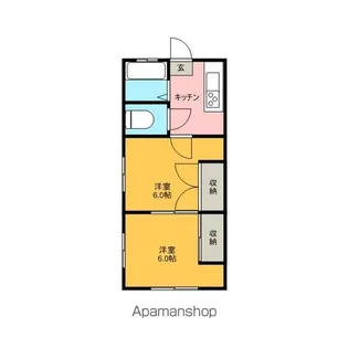 メゾネート鹿島【1階】の間取り
