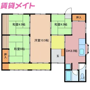三重県四日市市大字塩浜【一戸建】の間取り