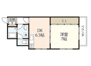 フロール神原【6階】の間取り