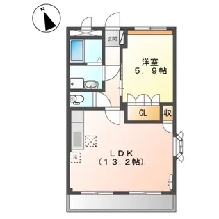 広島県福山市新涯町2【マンション】の間取り
