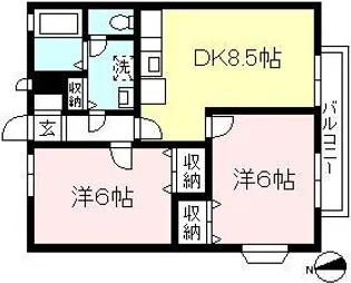 アクゼットI【1階】の間取り