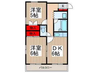三ツ和マンション【2階】の間取り
