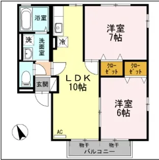 サスティナブル イースト【2階】の間取り